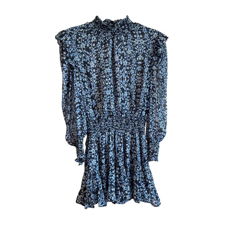 MISA Los Angeles x Revolve Gianna Mini Dress Nightshade Flora M NWT - Picture 6 of 7